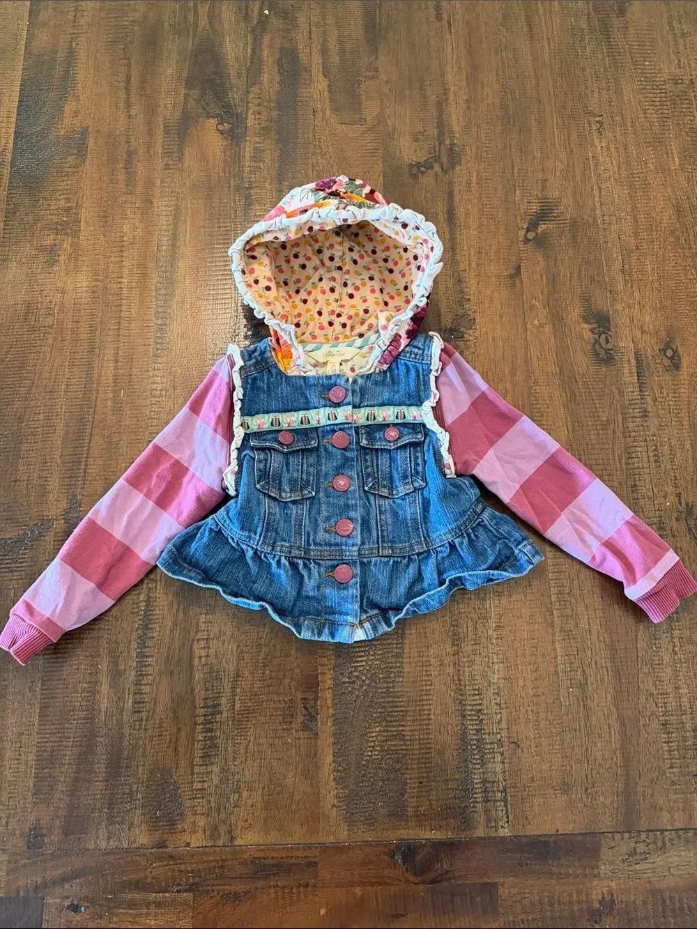 Matilda Jane Denim Jacket once upon a time Labyrith convertible jacket/vest